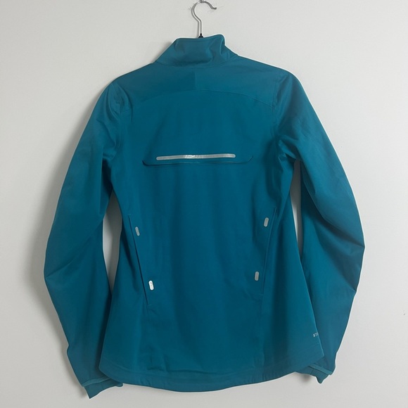 Nike Storm Fit Teal Full Zip Vented Reflective Athletic Fit Track Jacket Size M - Picture 9 of 13